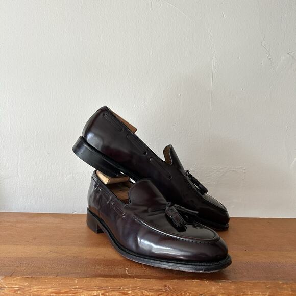 Men’s Johnston & Murphy Tassel Loafers Slip On Oxblood Size 11.5 D/B EUC Leather main image 9